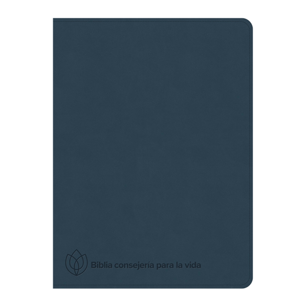 Biblia de estudio y consejería para la vida - Símil piel - Azul