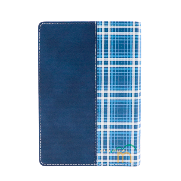 Biblia Compacta Cuadros Azul Marino RVR60 - Imitación Piel - Image 4