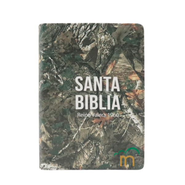 Biblia Compacta Camuflaje Hojas Verdes RVR60 - Imitación Piel