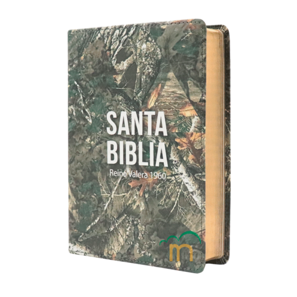 Biblia Compacta Camuflaje Hojas Verdes RVR60 - Imitación Piel - Image 2