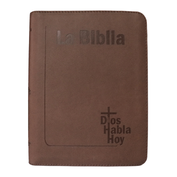 Biblia grande DHH con QR - Imitación piel - Café