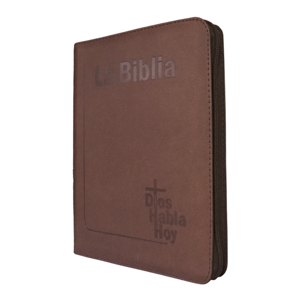 Biblia grande DHH con QR - Imitación piel - Café - Image 2