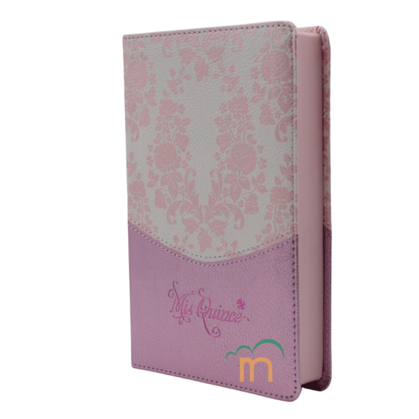 Biblia mis quince RVR60 - Rosa floreado - Image 2