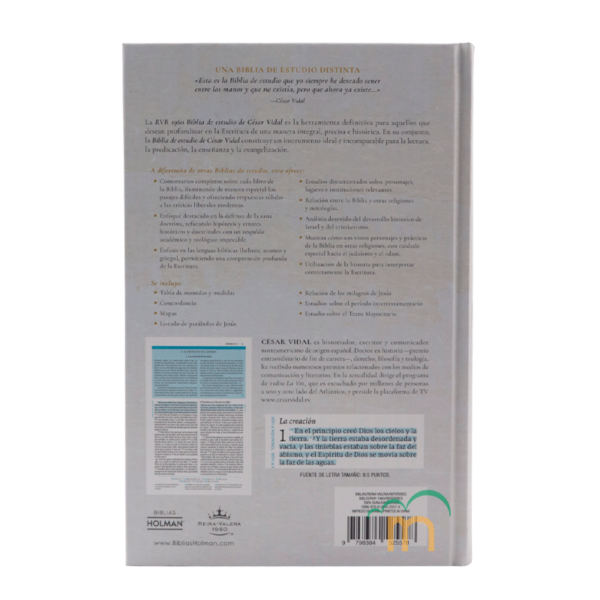 Biblia de estudio de César Vidal RVR60 - Tapa dura - Image 4