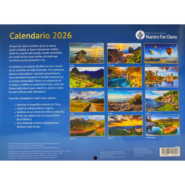 Calendario Nuestro pan diario 2026 - Paisaje - Image 2