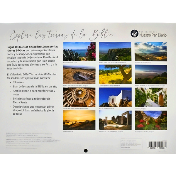 Calendario Nuestro pan diario 2026 - Tierras de la Biblia - Image 2