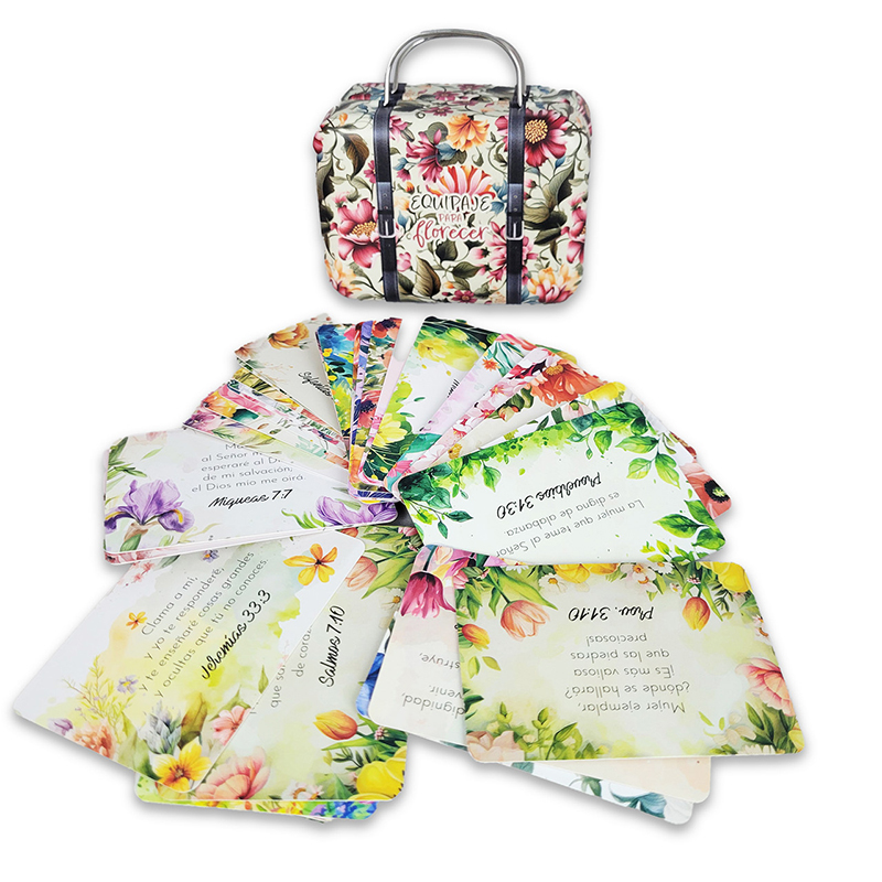 Maleta metálica de promesas: Equipaje para florecer