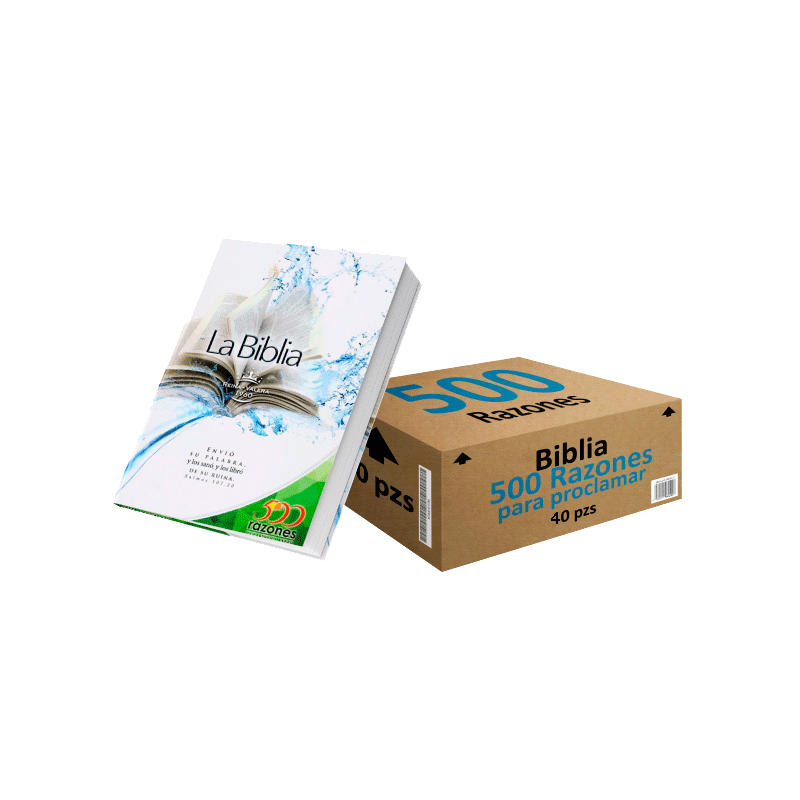 Biblia misionera 500 razones RVR60 - Rústico - Caja