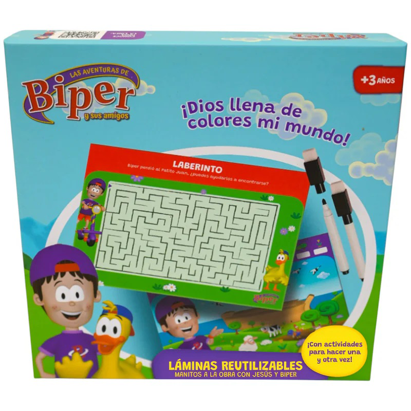 Láminas reutilizables - Manitos a la obra con Jesús y Biper