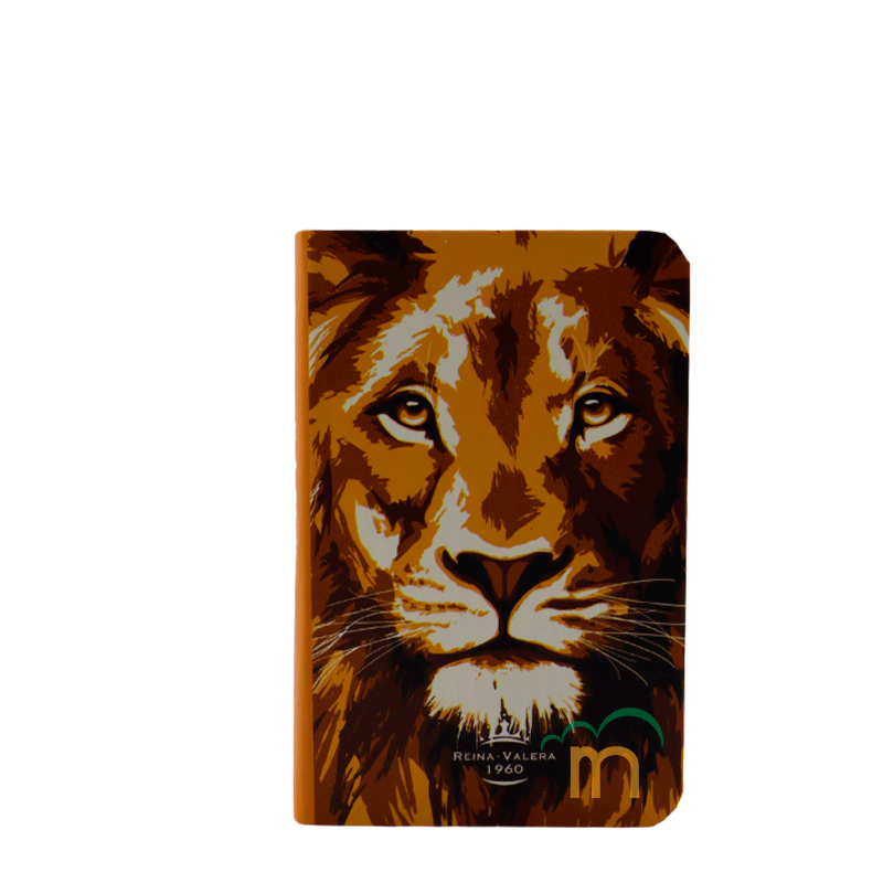 Biblia mini bolsillo RVR60 - Cara león dorado - Semiflexible