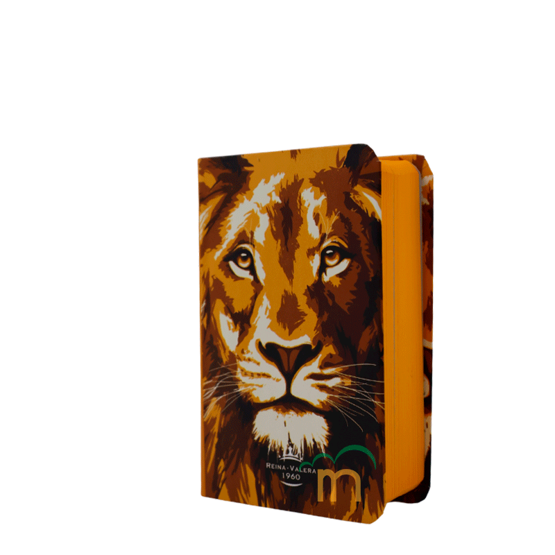 Biblia mini bolsillo RVR60 - Cara león dorado - Semiflexible - Image 2