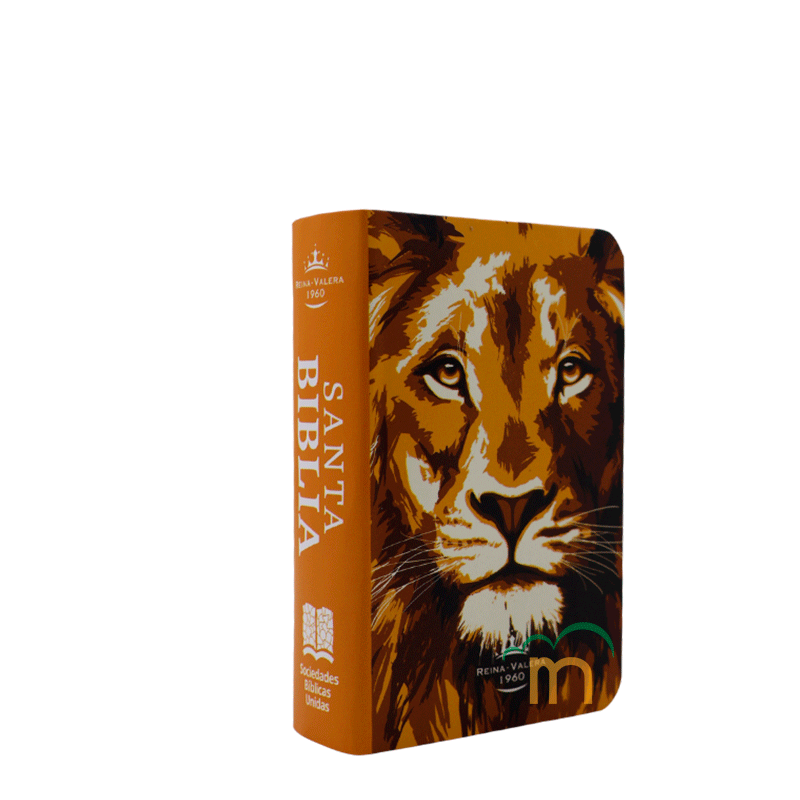 Biblia mini bolsillo RVR60 - Cara león dorado - Semiflexible - Image 3