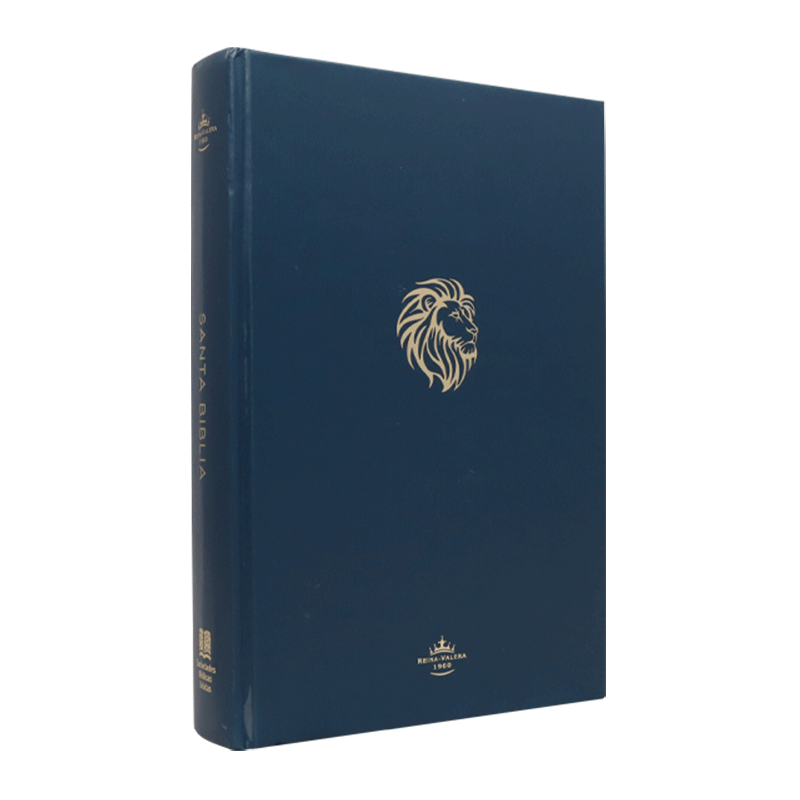 Biblia mediana RVR60 - León minimalista azul marino - Tapa dura - Image 2