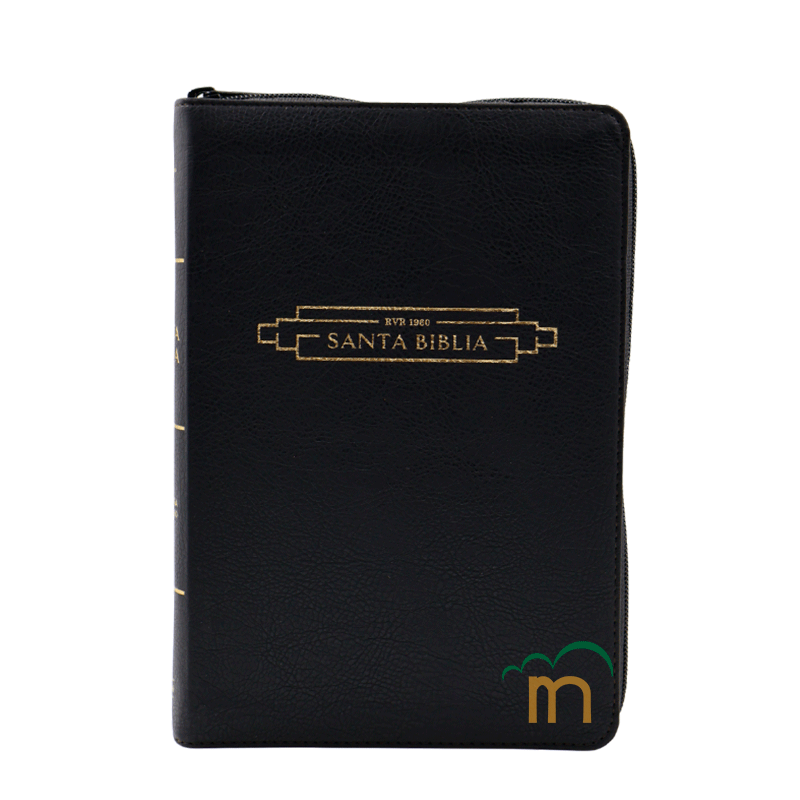 Biblia manual letra grande RVR60 - Negro - Cierre - Índice