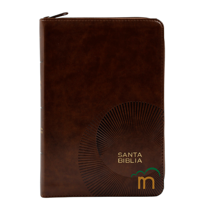 Biblia manual letra grande RVR60 - Marrón - Cierre - Índice