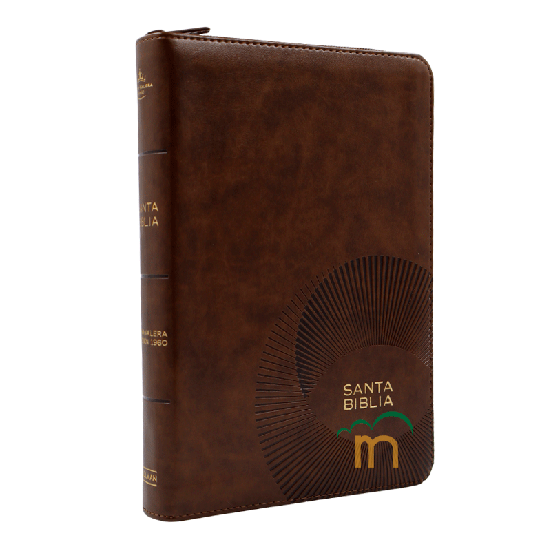 Biblia manual letra grande RVR60 - Marrón - Cierre - Índice - Image 3