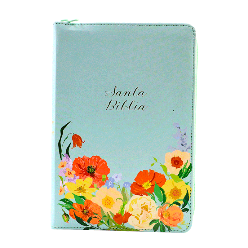 Biblia manual letra grande RVR60 - Menta - Cierre - Índice