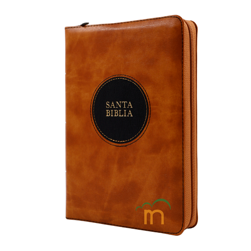 Biblia manual letra gigante RVR60 - Marrón negro - Cierre - Índice - Image 2