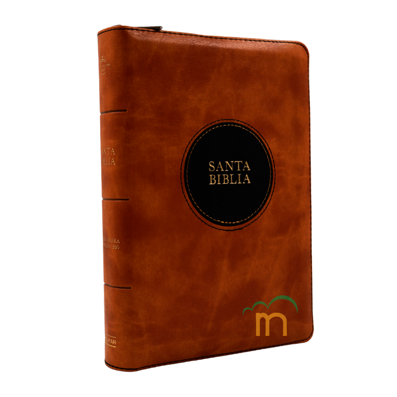 Biblia manual letra gigante RVR60 - Marrón negro - Cierre - Índice - Image 3