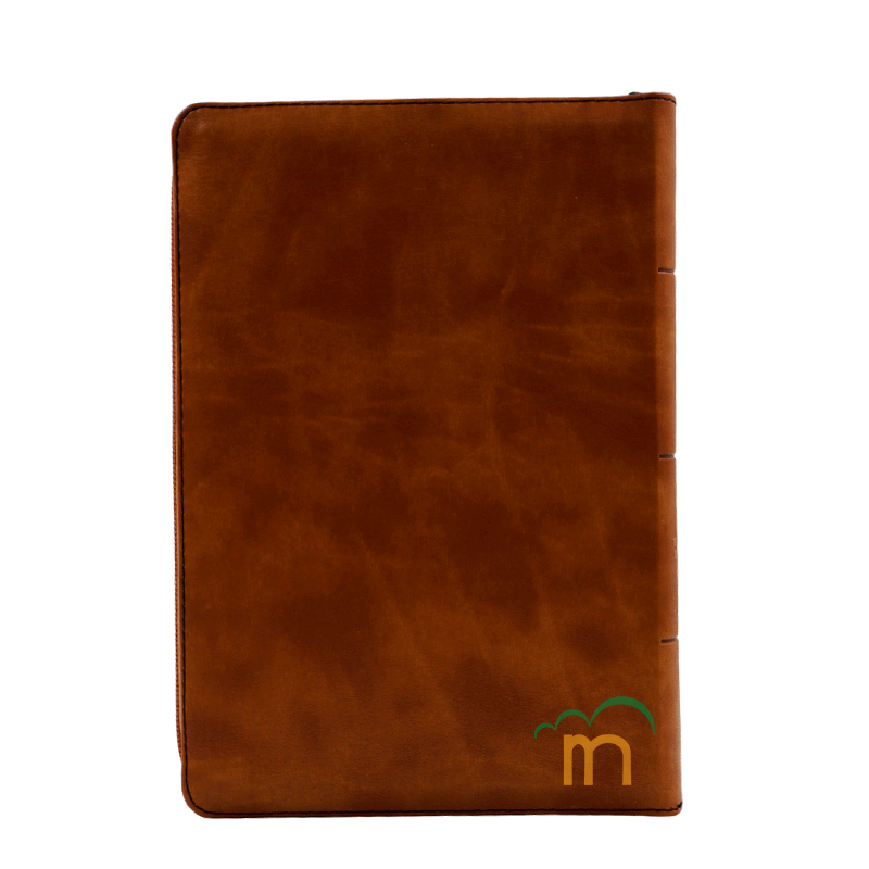 Biblia manual letra gigante RVR60 - Marrón negro - Cierre - Índice - Image 4
