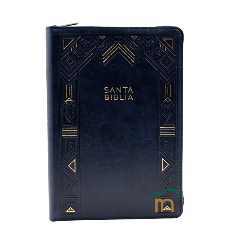 Biblia manual letra gigante RVR60 - Marino - Cierre - Índice