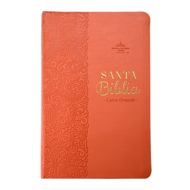 Biblia obsequios y premios RVR60 - Coral delicado - Imitación Piel - Cierre