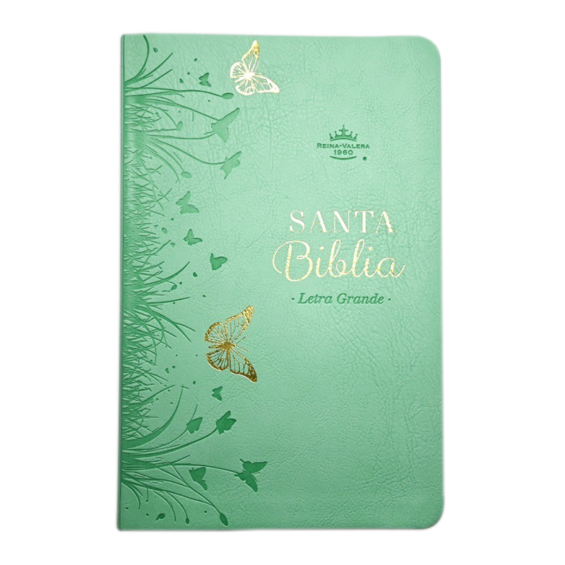 Biblia obsequios y premios RVR60 - Turquesa mariposas - Imitación Piel - Cierre