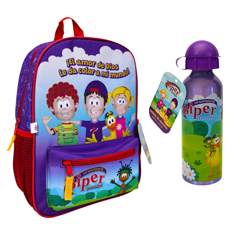 Paquete Biper mochila y termo aluminio